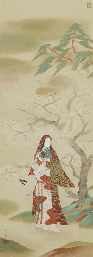 堂本印象《桜狩》昭和3年(1928)　京都府立堂本印象美術館蔵