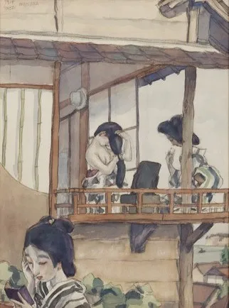 堂本印象《和倉温泉の女》大正3年(1914)　京都府立堂本印象美術館蔵