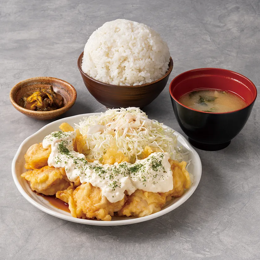 06_八重洲もつ焼酒場てけてけ_「秘伝ダレのチキン南蛮定食（4個）」