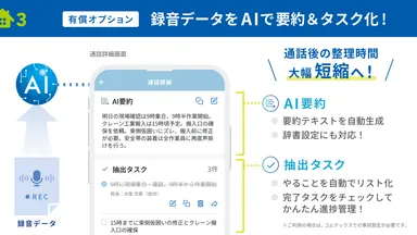 録音した通話はAIが要約・タスク抽出。通話後の整理まで効率化