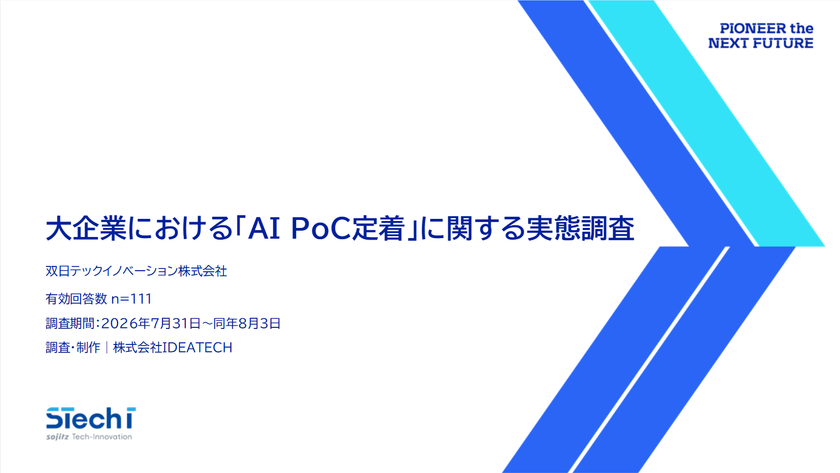 双日テックイノベーション、
大企業の「AI PoC定着に関する実態調査」を公開
