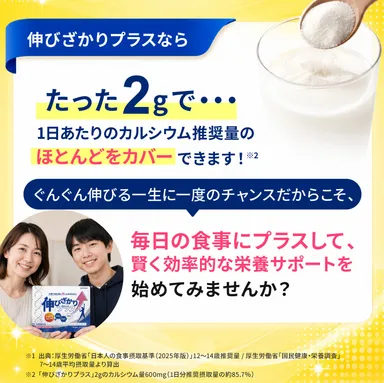 たった2gで１日分の栄養素をサポート
