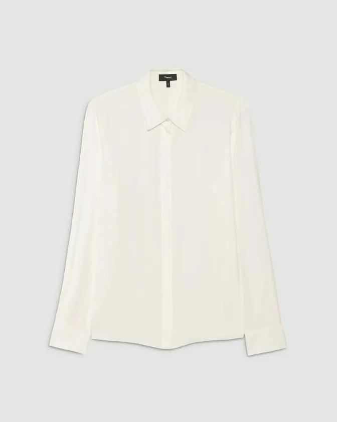 シルククラシックフィットシャツ Modern Georgette