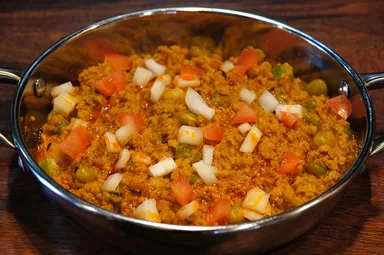 デイリーカレーの一例：キーマ・マタル