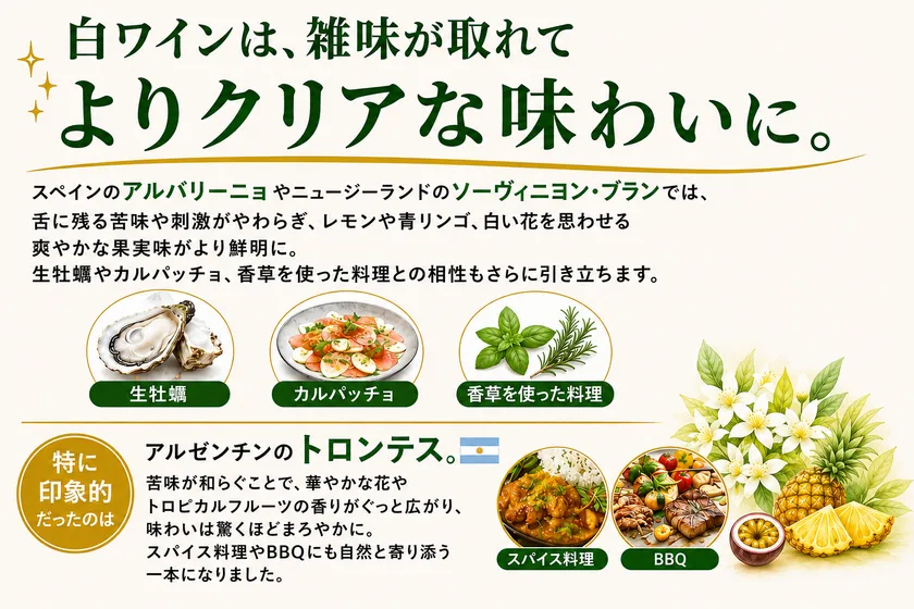 白ワインの変化
