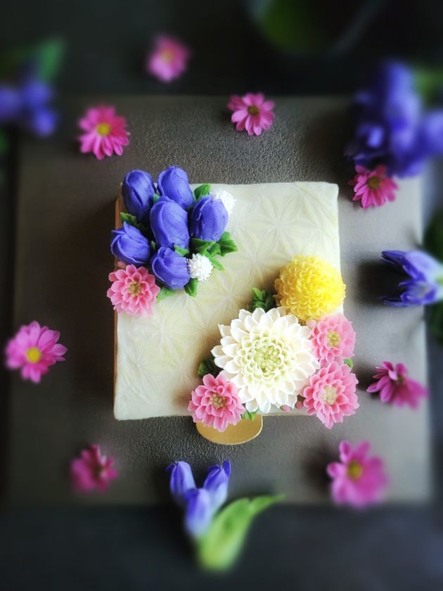 栗と抹茶の浮島に、あんクリームで秋の草花を表現　
新ブランド「季花」、ケーキ「花暦〈秋〉」を9月14日発売