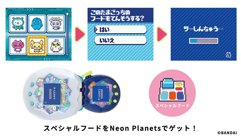 Tamagotchi Paradise - Neon Planetsとツーしん