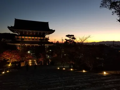 境内からの夕景