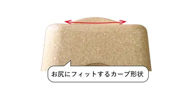 お尻にフィットするカーブ形状