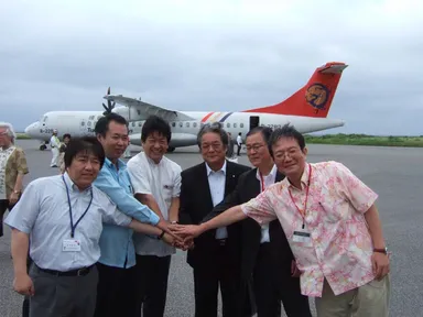 JIBSNで境界を結ぶ取り組みとして実施した与那国～台湾チャーター便の就航(2011年)