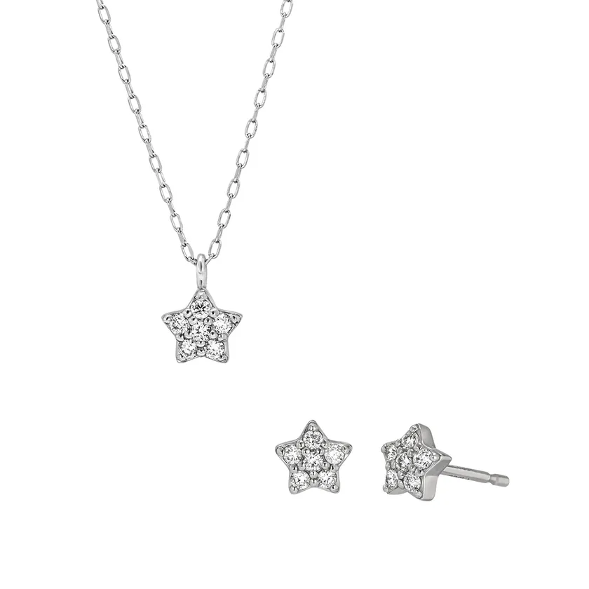 Pt950 ダイヤモンド ネックレス、ピアス