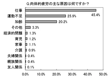 肉体的疲労の主な原因は何ですか？