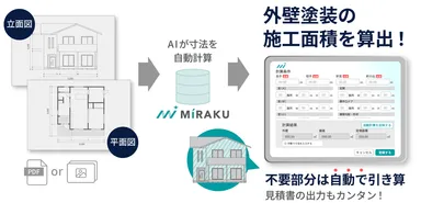 図面上の寸法をAIが判別・計算