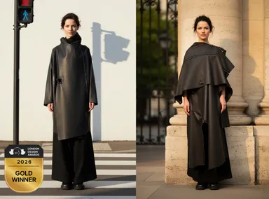 COAT STOLE コートストール［登録意匠］ / 縦に着ると東京、横に着ると古代ギリシャ