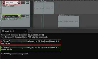 ▲ コマンドラインからRIGDOCKS APIを実行