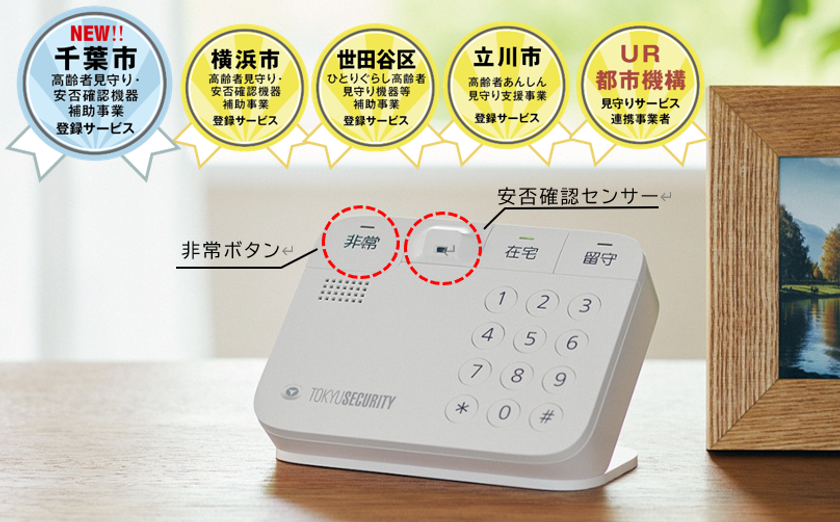 「千葉市高齢者見守り・安否確認機器補助事業」の提供事業者に登録　
～横浜市・世田谷区・立川市に続き4自治体目～