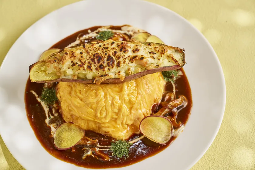 日の出たまご焼き芋グラタンオムライス