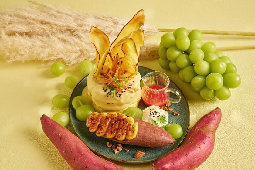 おいものブリュレマスカットパンケーキ