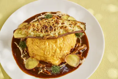 日の出たまご焼き芋グラタンオムライス