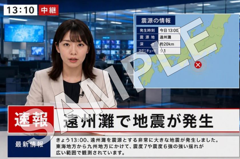 地域ごとの地震想定に応じた初動対応訓練コンテンツ
「ご当地訓練ニュース映像」の提供を開始