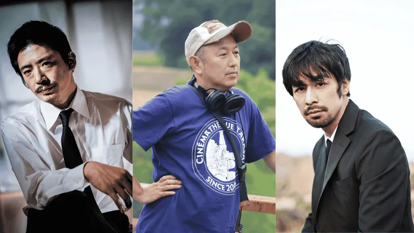 左から、オオサワ役・古山憲太郎、足立紳監督、キタノ役・カトウシンスケ