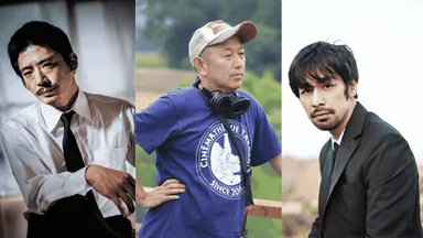 左から、オオサワ役・古山憲太郎、足立紳監督、キタノ役・カトウシンスケ