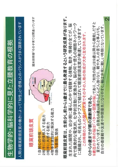 2枚目　生物学的・脳科学的に見た立腰教育の根拠