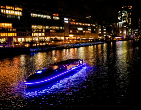 大阪のEV(電気)船で船上ビアホールを10月22日に開催 30名限定、ジャズの生演奏と夜景を楽しむ