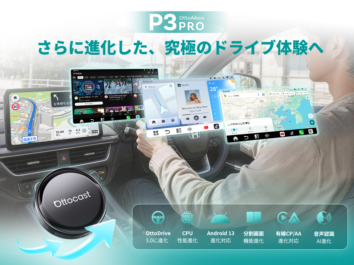 Ottocast、リモコンで車載AI Boxをもっと簡単に！ 「P3 Pro＋