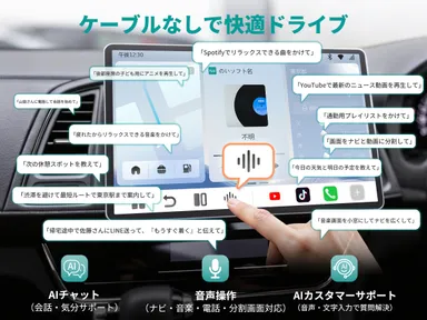 ワイヤレスで快適なドライブ