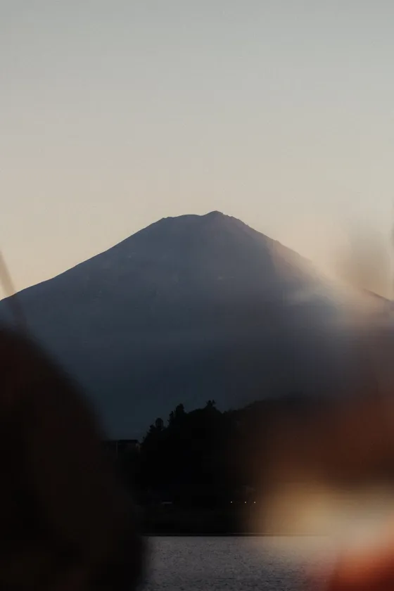 屋形船から眺める富士山