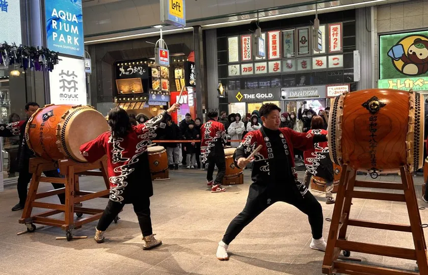 迫力満点!狸太鼓