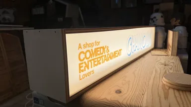【制作事例】木工の質感が映える光る看板