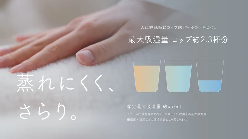 蒸れにくく、さらり。