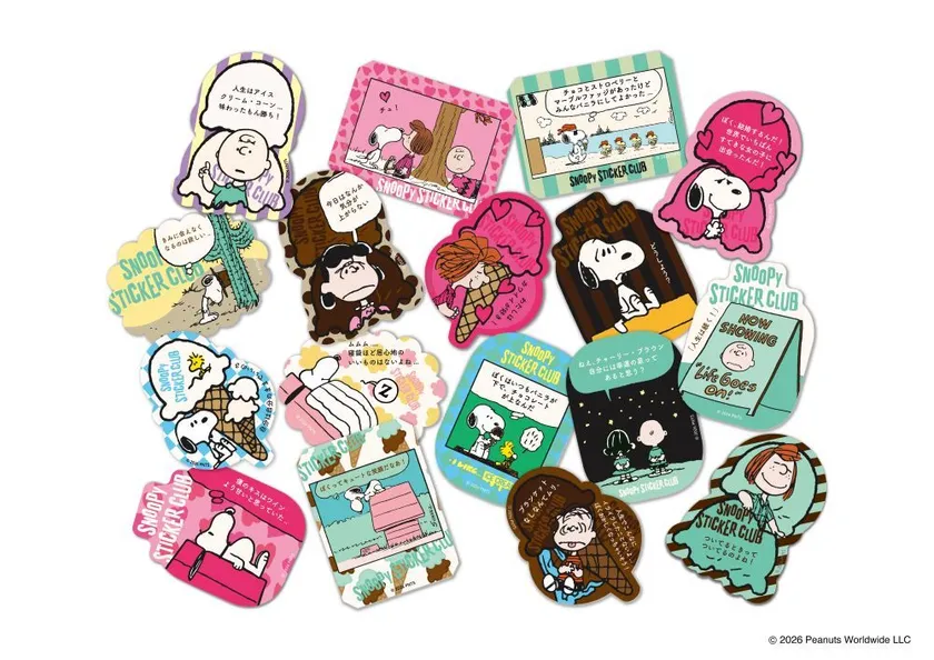 SNOOPY STICKER CLUBオリジナルデザインステッカー(一部)