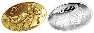 200ユーロ金貨・10ユーロ銀貨楕円形ドーム型