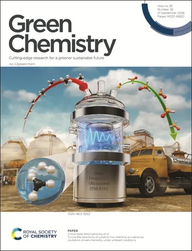 英国王立化学会の論文(Green Chemistry)の表紙に採用された写真
