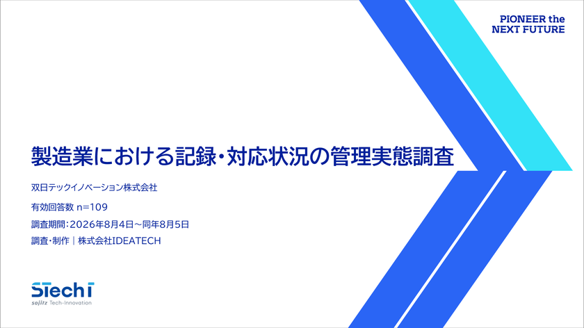 双日テックイノベーション、
『製造業における記録・対応状況の管理実態調査』を公開