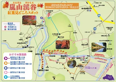 嵐山渓谷紅葉見どころスポット_迂回ルート
