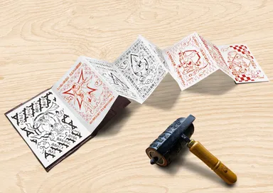 寺社設置回転式スタンプ輪印(奏楽天猫絵図)