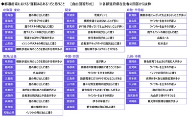 都道府県別カーライフ“あるある”