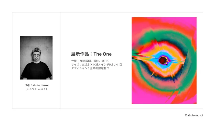 展示作品と作者近影