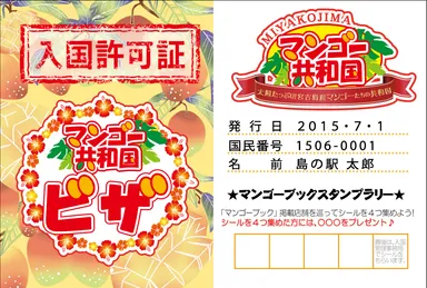 共和国入国ビザ　見本