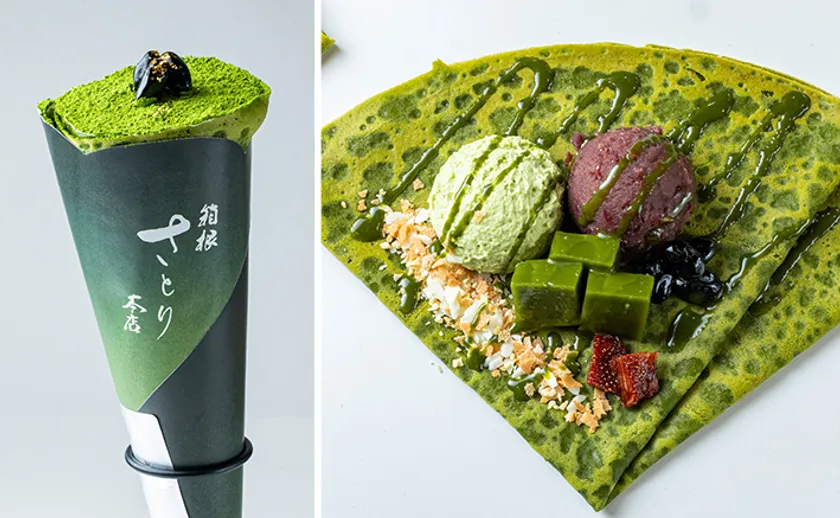 【箱根さとり本店限定】 箱根プレミアム お濃茶クレープ 2,100円(税込)