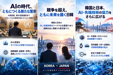 韓日友好Labが公開したカードニュース「AIの時代、ともにつくる新たな繁栄」