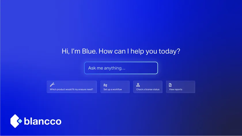 Blancco Blue - トップ画面
