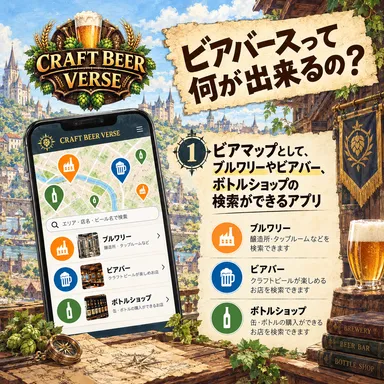 クラフトビールに特化したビアMAP！どこで飲めるの？どこで買えるの？を解決！