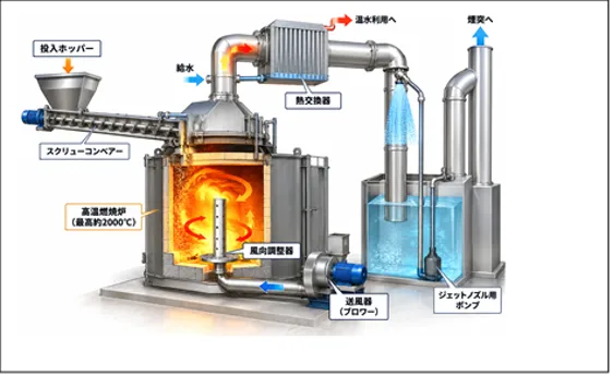 2000℃処理システム完成予想図
