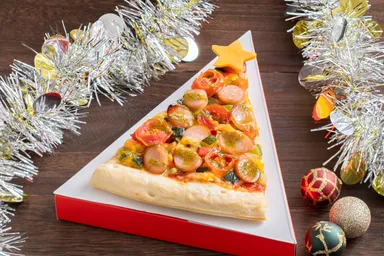 クリスマスツリーピザ