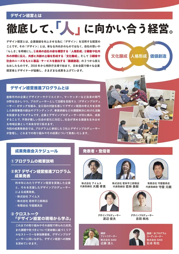 デザイン経営成果発表会チラシ裏面